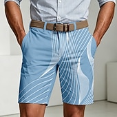 abordables Pantalones Cortos Impresos-Hombre Geométrico Líneas / Olas Arte abstracto Bermudas Pantalones cortos casuales Shorts de golf Media cintura Informal de negocios Diario Trabajo vacaciones en la playa Pantalones cortos de frente
