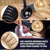 billiga borrtillbehör-5/13/14Pcs Angle Grinder Wood Carving Disc Set, 4" Or 4 1/2" Angle Grinder with 5/8" Arbor, Grinding Wheel Shaping Discs for Wood Grinding, Stump Grinder, Wood Angle Grinder Additions