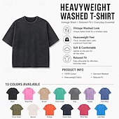  Herre Tempelridderne Syrevasket skjorte Tungvekts T-skjorte Kortermet T skjorte DTG Crew-hals Skjorte Mote Daglig Retro / vintage Gate Ferie Svart Grønn Kakifarget Vår sommer Klær S M L XL XXL