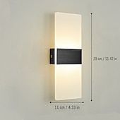 cheap Flush Mount Wall Lights-1-Light LED Wall Sconce Indoor Modern Acrylic Light Fixture for Bedroom Bathroom Corridor Stairs 6W Contemporary Wall Lamp