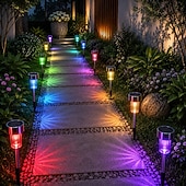 economico Illuminazione vialetto-12pcs luci solari da giardino per prato all'aperto a led luce solare impermeabile patio illuminazione percorso cortile lampada decorazione paesaggio
