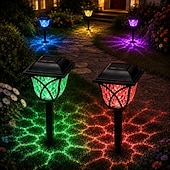 voordelige Pathway Lights &amp; Lanterns-2 stuks zonne-padverlichting binnenplaatsverlichting waterdichte gazonverlichting buitenhuisdecoratie tuin tuin gras paddecoratie