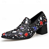 economico Mocassini-Scarpe eleganti da uomo slip-on con stampa astratta e punta affusolata, calzature di tendenza per uomini alla moda, ideali per feste, banchetti, balli di fine anno ed eventi serali di moda.