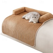 economico Copridivano per animali domestici-Tappetino invernale caldo e impermeabile per animali domestici, copridivano termico antiscivolo in peluche per cani, cuscino nido lavabile e accogliente per gatti, protezione per divano per cani e