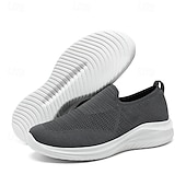 preiswerte Lässige Sandalen-Graue Herren-Sneaker zum Hineinschlüpfen, leicht, atmungsaktiv und bequem – lässige Low-Top-Sneaker für Alltag, Reisen, Pendeln und entspannte Wochenend-Looks.