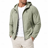 economico Giubbotti Casual-Da uomo Giacca Leggera Casuale All'aperto Protezione Solare Protezione solare Snello Minimalista Primavera &amp; Estate Primavera Attivo Casual Quotidiano Girocollo Regolare Nero Verde Giacca