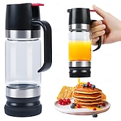 levne Kuchyňská úložiště-skleněný dávkovač medu se základnou &amp;rukojeť, sklenice na sirup/med bez kapání, skleněná konvice o objemu 355 ml vhodná na kávu, čaj, pro, nádoba na med bez rozlití pro stolní nebo komerční použití