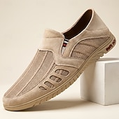 economico Scarpe Casual Slip-On-mocassini casual da uomo beige, leggeri, traspiranti e comodi, perfetti per camminare, eleganti e informali, ideali per l'uso quotidiano, i viaggi, la guida, l'ufficio e un look rilassato per il fine settimana.