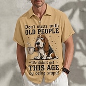 abordables Motif Animal-Homme Canard Argot drôle animaux de dessin animé Chemise Chemise d'été Chemise Boutonnée Manche Courte Ironique Quotidien Extérieur Vacances Été Printemps Col Rabattu Impression 3D chemises à col
