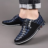 economico Scarpe Casual con Lacci-Sneakers casual da uomo nere e rosse con stampa, allacciate, leggere e comode, perfette per camminare, ideali per feste, banchetti, serate fuori e per lo stile street di tutti i giorni.