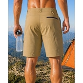 cheap Bottoms-Men's Outdoor Shorts Cargo Shorts Hiking Shorts Combat Shorts Summer Spring Autumn / Fall Outdoor Regular Fit Waterproof Quick Dry Lightweight Breathable Shorts Zippers Pocket Dark Grey Khaki Camping