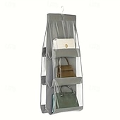 abordables Rangement et organisation-Organisateur de sac à main pliable et inodore, avec pochette de rangement intérieure, support gain de place pour sac à main et sac à main, idéal pour la maison et les voyages.