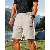 baratos Partes inferiores-Homens Shorts ao ar livre Bermuda Cargo Shorts de caminhada Calções Cambat Verão Primavera Outono Ao ar livre Moderno Prova-de-Água Secagem Rápida Leve Respirável Calção Zípers Bolsos Cinzento Escuro