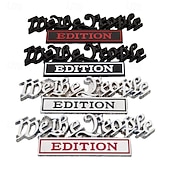  2er-Pack „We the People“-Edition: 3D-Metall-Autoemblem, hochwertige patriotische Aufkleber aus Zinklegierung, wetterfester Aufkleber mit amerikanischer Flagge und Verfassung für Pkw, Lkw, SUV und