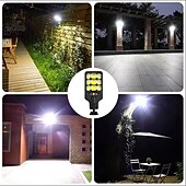 お買い得  屋外用ウォールライト-屋外用ソーラーLEDライト、防水、超高輝度、モーションセンサー付き、リモコン操作、ガーデンストリートライト、1個