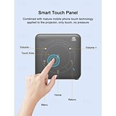 Недорогие Проекторы-Умный мини-проектор DLP на базе Android, портативный карманный проектор с поддержкой декодирования 4K. &amp;3D, встроенный аккумулятор 3000 мАч, двойной Wi-Fi 5G, Bluetooth, коррекция трапецеидальных