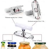 abordables Ouvre-bouteilles-Lot de 2 ouvre-bocaux ergonomiques en acier inoxydable, pour une ouverture facile des couvercles. Conception métallique durable pour bocaux et récipients alimentaires. Pince pour ouvrir les bocaux de
