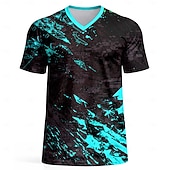 cheap Running Tee &amp; Tank Tops-Men's Soccer Jersey Geometric Abstract Athletic Short Sleeve T-Shirt UPF 50 Quick Dry Breathable mesh fabric 2026 Soccer Fan Tee Training Gym Running Sports Green and Black