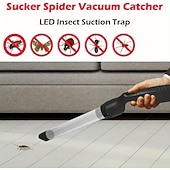 voordelige Elektrische muggenverjagers-Insectenzuiger, handzame spinnenzuiger voor binnen en buiten, diervriendelijke insectenval zonder dodelijke afloop voor kakkerlakken, vliegen, mieren en spinnen, draagbare ongediertebestrijding met