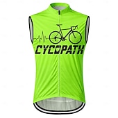 economico Maglie da uomo-Per uomo Gilet da ciclismo Maglia da Ciclismo Geometrico Senza Maniche Bicicletta Gilet / Panciotto Maglia Top con 3 tasche posteriori Asciugatura Rapida Tasca Posteriore Traspirante Gli sport Nero
