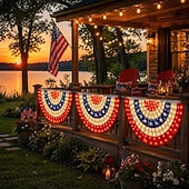  LED podsvícený vlastenecký banner s vlajkou USA, skládaná fanouškovská vlajka k 250. výročí založení, 3x6 stop