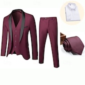 cheap Men's 1920s Costumes-Retro Vintage Rococo Baroque Suits &amp; Blazers Gentleman Fancy Dress Men's Masquerade Party / Evening Bachelorette Party Adults' Coat Pants