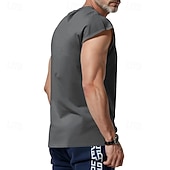 abordables Running Tee &amp; Tank Tops-Men's Solid Colored Workout Tank Top Running Tank Top Gym Tank Top Summer Spring Classic Sleeveless Quick Dry Lightweight Moisture Wicking Breathable Gym Workout Active Training Exercise Black White