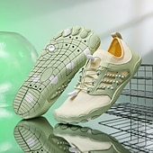 cheap Men-Men's Light Green Outdoor Sneakers Lace-Up Lightweight Breathable Comfort Walking Shoes Casual Sport Footwear for Travel, Outdoor Leisure, Daily Wear and Weekend Activities