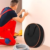 levne Úložiště a organizování-Odolná kulatá brašna na nářadí se zapínáním na zip, přenosná kompaktní a odolná látková úložná schránka na nářadí, ideální pro karavany, zahradničení, dílnu, pro uložení kabelů a drobného nářadí