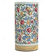 ieftine Lămpi de masă-Lampă de masă USB cu abajur din material textil – florală &amp;Design fluture albastru, lumină de noapte reglabilă în 3 culori, lampă decorativă ambientală pentru dormitor, living, noptieră, sufragerie