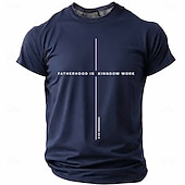  Paternitatea este Împărăție, Lucrare, Proverbe 22 6, Cruce Creștină, Tricou Religios Minimalist pentru Bărbați, Bazat pe Credință, Grafic, Guler Rotund, Mânecă Scurtă, Cadou pentru Tată, Îmbrăcăminte