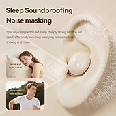 billige TWS True Wireless-hodetelefoner-Usynlige søvnørepropper for sidesovere, 2 par trådløse hodetelefoner i ett ladeetui, ultratynne mini Bluetooth-ørepropper for små ører, støydemping, LED-strømdisplay for iPhone og Android