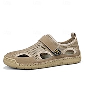 economico Sandali casual-Sandali da pescatore beige da uomo: scarpe estive casual traspiranti a punta chiusa, ideali per passeggiate all'aperto, viaggi, gite in spiaggia, tempo libero nel fine settimana e comfort quotidiano.