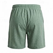 economico Vacanza-Per uomo Shorts Shorts di Lino Pantaloncini Estivi Shorts da Spiaggia Coulisse Elastico in vita Stampato Geometrico Comodità Traspirante Lunghezza al ginocchio Quotidiano All'aperto Ferie Vacanza Moda