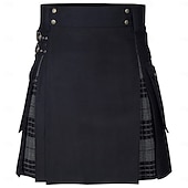 economico Fondi-Highland scozzese Medievale Celtico Kilt scozzesi utilitari Gonnellini Vichy quadrettato Costume Per uomo Celtico Fiera Rinascimentale LARP Festival Adulti Gonnellino Primavera &amp; Estate