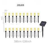 cheap Pathway Lights &amp; Lanterns-Outdoor Solar Lights Colorful LED Icicle Garden Stake Lights, IP65, Warm Glow Landscape Lighting, Ideal for Courtyards, Lawns, Patios, Walkways, Fences, And Party Decorations Lighting  10led / 20led