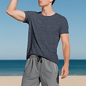 economico T-shirt e Canottiere da Corsa-Per uomo Tinta unita T-shirt da corsa Maglia a compressione Maglia atletica Sport in alto Estate Primavera Classico Manica Corta Asciugatura Rapida Leggero Traspirante Allenamento in Palestra