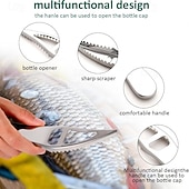 abordables Fruit &amp; Vegetable Tools-4pcs Stainless Steel Fish Remover Tool Set, Kitchen Scaler Fish Skin Graters Cleaning Peeler Scaler Scraper, Ideal for Home, Kitchen, Seafood Markets, and Professional Seafood Preparation
