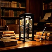 cheap Decorative Lights-Vintage Phone Booth Ambient Lamp, Retro Classic Design Warm LED Light, Phone Booth Lamp for Bedroom, Home Office, Study &amp; Bar Decor