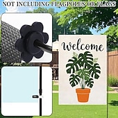 cheap Wall Tapestries-25Pcs Garden Flag Stoppers &amp; Clips Kit, All-Season Heavy-Duty Plastic &amp; Rubber Windproof Clips Hardware Accessories for Outdoor Flags, Small Banners, Curtains