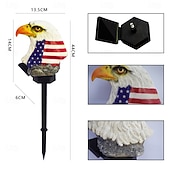 voordelige 250e Jubileumverlichting-2 stuks adelaar solar tuinverlichting, Amerikaanse vlag LED-prikkers voor buiten, 250e jubileum, 4 juli, Onafhankelijkheidsdag, waterdichte Amerikaanse vlag, geschikt voor tuin, terras, gazon, pad en feestelijke decoratie.