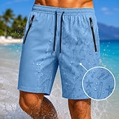 economico Costumi da Bagno per Uomini-Per uomo Costumi da bagno Pantaloncini da bagno boxer Shorts Tasca Elastico in vita Tinta unita Asciugatura Rapida Scolorimento in acqua Sopra il ginocchio Casuale Spiaggia Nuoto Vacanza Moda Blu