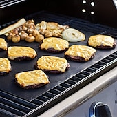 cheap Grills &amp; Outdoor Cooking-Set of 5 High-Temperature Resistant Non-Stick BBQ Mats, Oven and Microwave Mats, Outdoor Picnic and Barbecue Non-Stick Grilling Mats