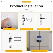 billiga Außenwandleuchten-1PC Solar Outdoor Wall Light for Courtyard Garden Fence Household and Garden Number Light