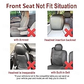 baratos Capas para bancos de automóveis-4PCS Cobertura de Cadeira Automotiva para Bancos dianteiros Prevenir Manchas para Carro de passeio / SUV / Carro