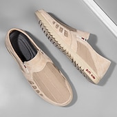 economico Scarpe Casual Slip-On-mocassini casual da uomo beige, leggeri, traspiranti e comodi, perfetti per camminare, eleganti e informali, ideali per l'uso quotidiano, i viaggi, la guida, l'ufficio e un look rilassato per il fine settimana.