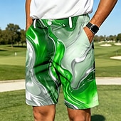 abordables Pantalones Cortos Impresos-Hombre Geométrico Mármol Arte abstracto Bermudas Pantalones cortos casuales Shorts de golf Media cintura Informal de negocios Trabajo Golf vacaciones en la playa Pantalones cortos de frente plano con