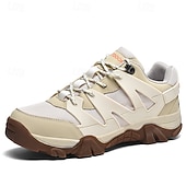 cheap Casual Sneakers-Men's Outdoor Hiking Shoes, Chunky Non-Slip Sole Lace-Up Sneakers, Comfortable Trail Walking Shoes for Travel, Camping