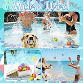 preiswerte Outdoor- &amp; Sommer-Spielzeug-20er-Pack wiederverwendbare Wasserbomben, saugfähige Wasserbälle für Kinder, weiche Stoffbälle für sommerliche Wasserspiele, Wasserspielzeug für Poolpartys, Gartenpartys und Wasserschlachten – kein