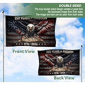 economico Bandiera del Fan-Bandiera americana per il 250° anniversario, 90x150 cm, stampata su entrambi i lati, bandiere per i 250 anni di libertà, stendardo per il 250° anniversario americano, bandiera americana con aquila